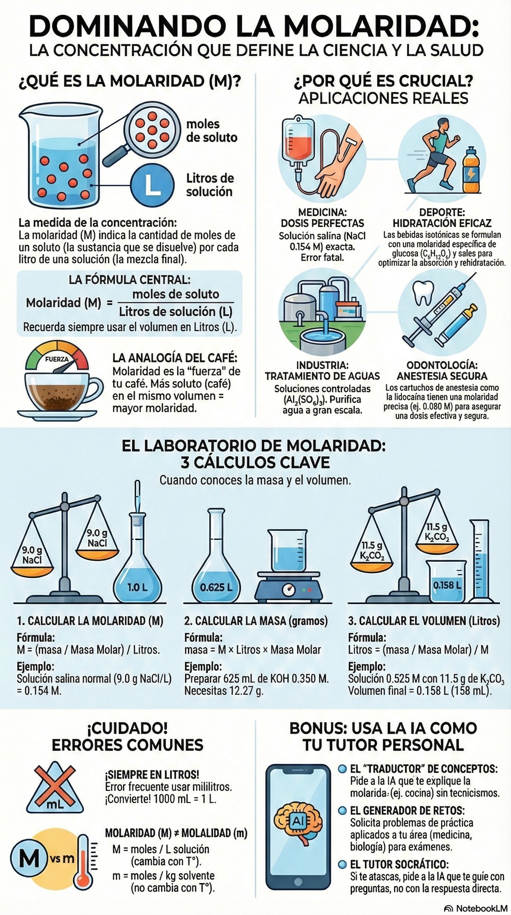 Infografía sobre Molaridad