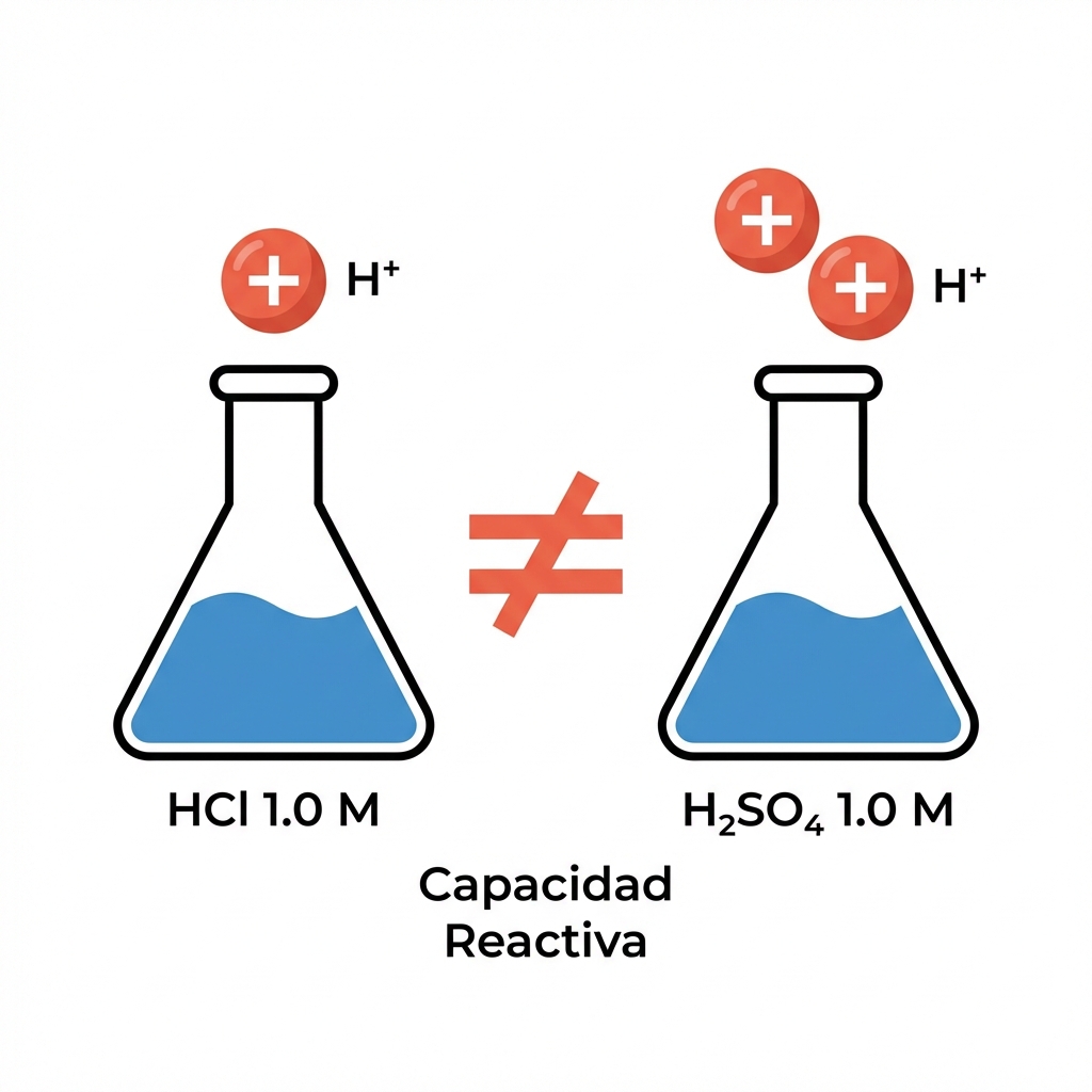 Comparación Molaridad vs Normalidad