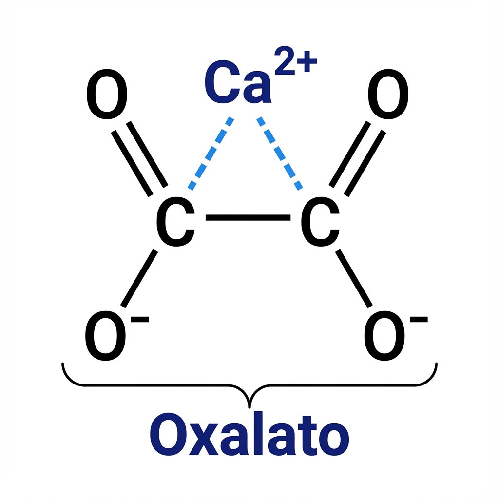 Estructura Química del Oxalato de Calcio (CaC2O4)